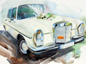 Mercedes W108 Oldtimer Hochzeitsauto