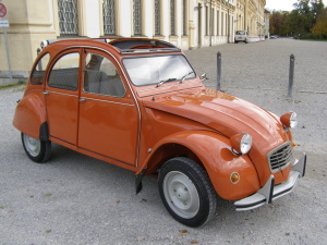 2 cv Ente Oldtimer Hochzeitsauto