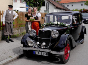 Riley Oldtimer Hochzeitsauto